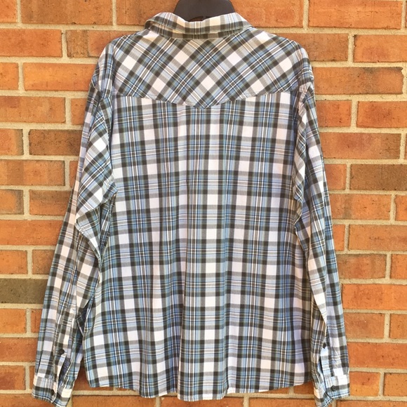 Patagonia Organic Cotton Plaid Western Long Sleeve Pockets Button Down Shirt XL - Picture 2 of 13